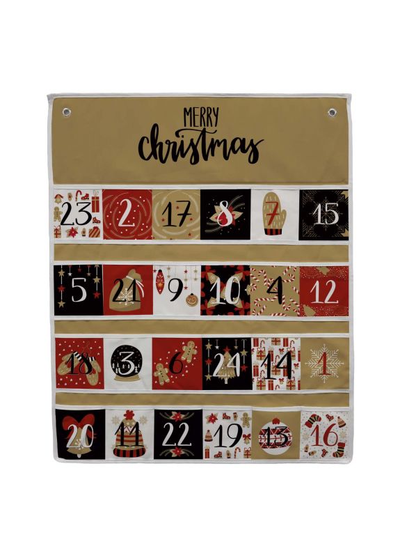 Advent calendar red and gold